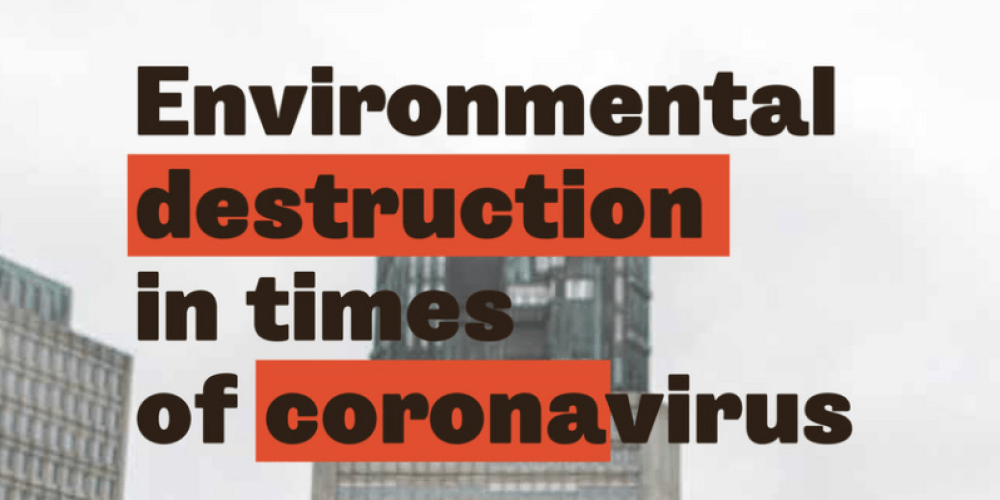 ENVIRONMENTAL DESTRUCTION IN TIMES OF CORONAVIRUS: A NEW STUDY