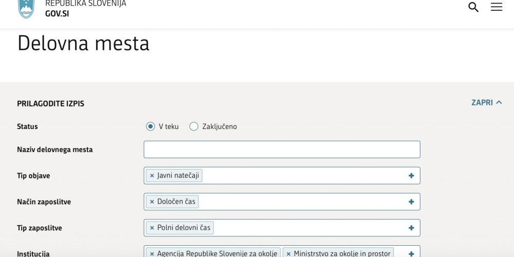 MINISTER ZA OKOLJE IN PROSTOR IŠČE GENERALNEGA SEKRETARJA