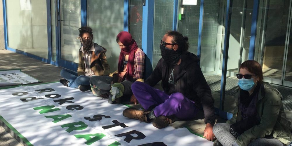POLICE INTERVENTION AT PEACEFUL PROTEST IN FRONT OF THE MINISTRY FOR ENVIRONMENT